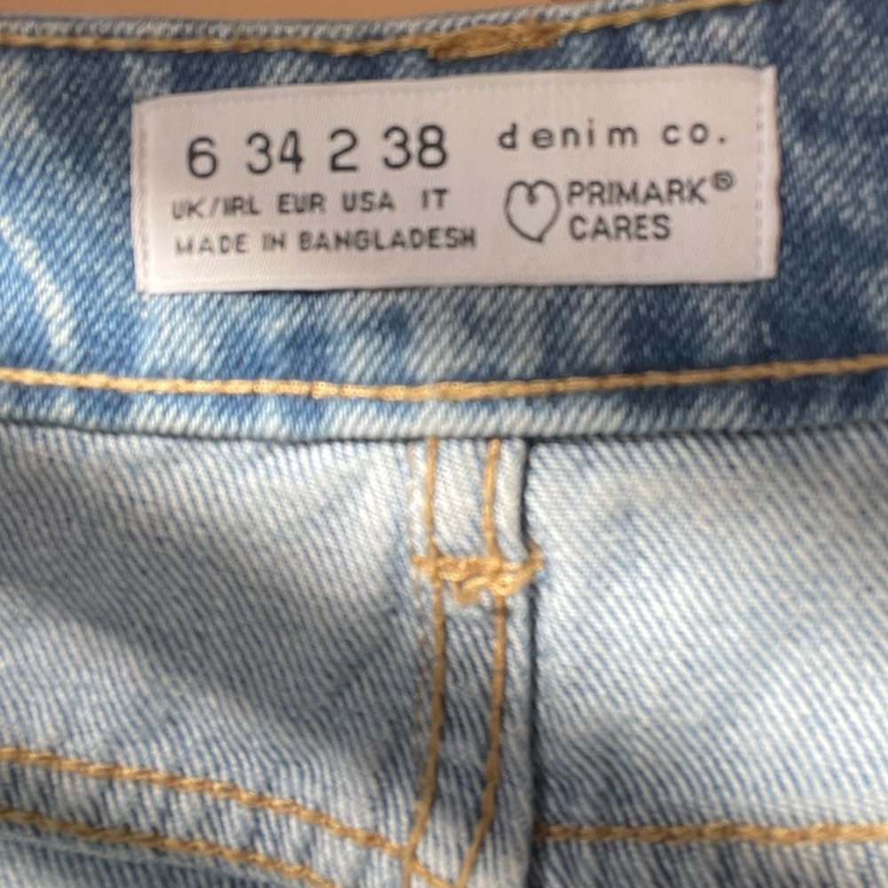 High Waist Straight Leg Ripped Bleached Blue Jeans - Picture 8 of 8